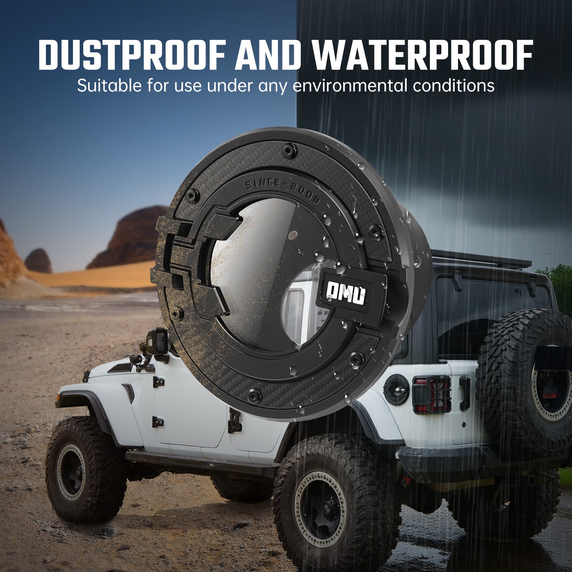 OMU Genesis Series Aluminum Transparent Space Capsule Gas Tank Cover For Jeep Wrangler JL(2018-2024)