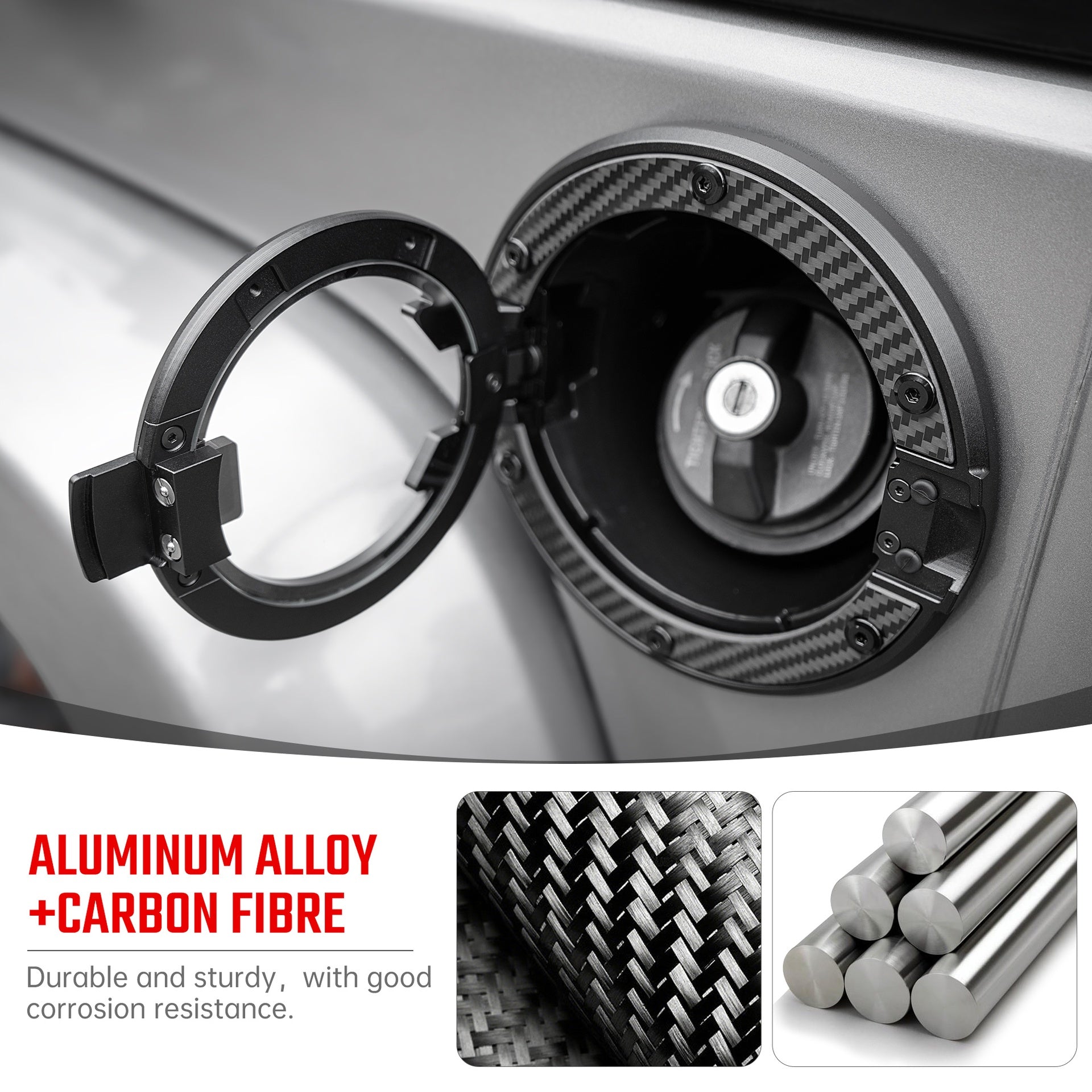 OMU Genesis Series Aluminum Transparent Space Capsule Gas Tank Cover For Jeep Wrangler JK
