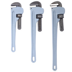 3PCS Aluminium Pipe Wrench Adjustable Jaw Plumbing Pipe Wrench (14" 18" 24" inch) Pipe Wrench Set