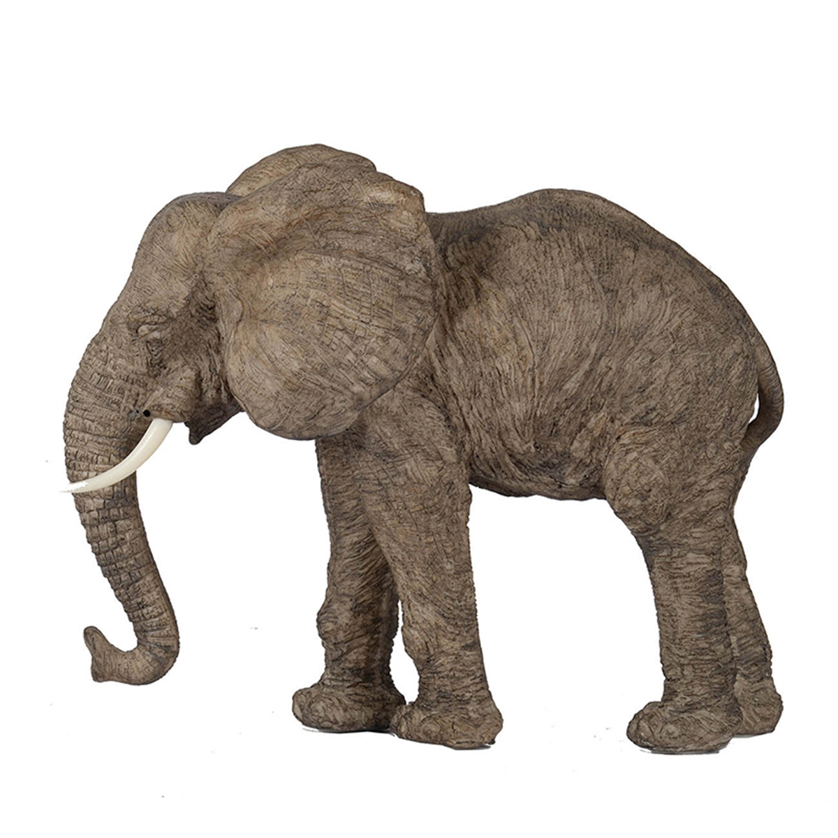 13x5x10" Tai Polyresin Elephant Accent, Walking
