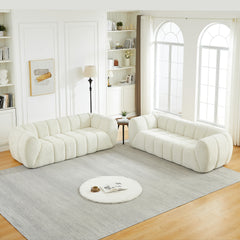 Chenille Pure Foam Sofa, Modern Quilted Cloud Sofa, Deep-Seat Chenille Pure Foam Sofa, Comfortable Modern Sofa, Suitable for Living Rooms, Bedrooms, and Apartments