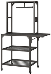 3D Printer Stand, Heavy Duty 3D Printer Table Stand with Filament Storage Rack, T-Shaped Spools Holder Rack with Wheels,3D Printer Workbench for 3D Printing Studio, Home Office Workshop