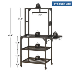 3D Printer Stand, Heavy Duty 3D Printer Table Stand with Filament Storage Rack, T-Shaped Spools Holder Rack with Wheels,3D Printer Workbench for 3D Printing Studio, Home Office Workshop