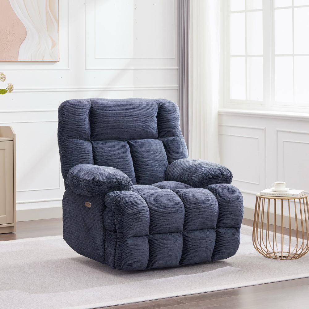 MS P26 Power recliner fabric Blue
