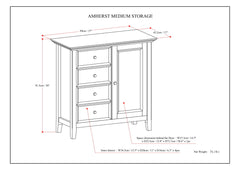 Amherst - Medium Storage Cabinet - Light Golden Brown