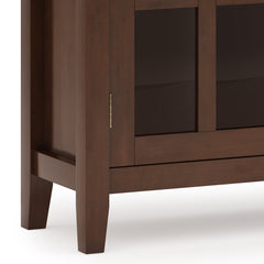 Artisan 36 inch Wide Solid Wood Entryway Storage Cabinet in Russet Brown