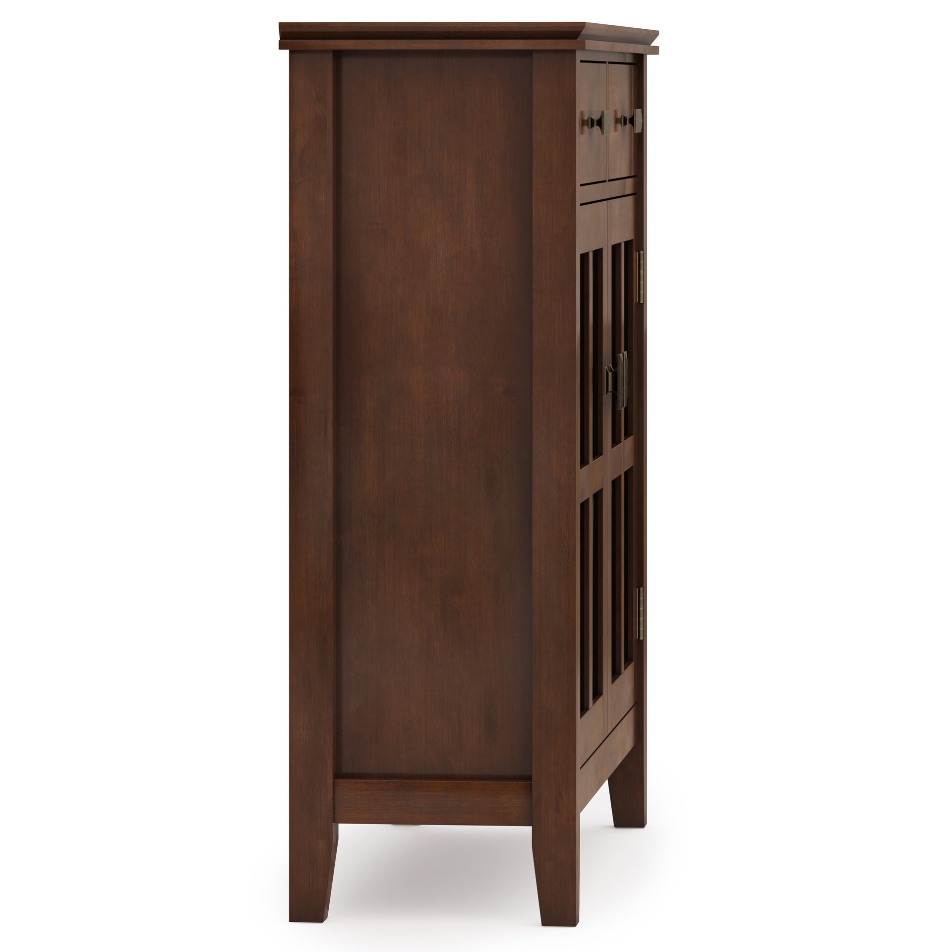 Artisan 36 inch Wide Solid Wood Entryway Storage Cabinet in Russet Brown