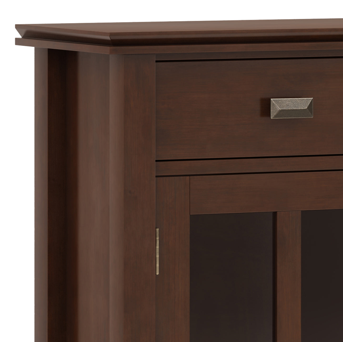 Artisan 36 inch Wide Solid Wood Entryway Storage Cabinet in Russet Brown
