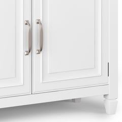 Connaught Solid Wood Entryway Storage Cabinet in White