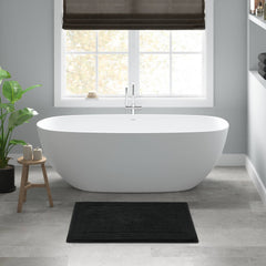 1 PCS 20x30" 100% Cotton Tufted 3000 GSM Reversible Bath Rug Black