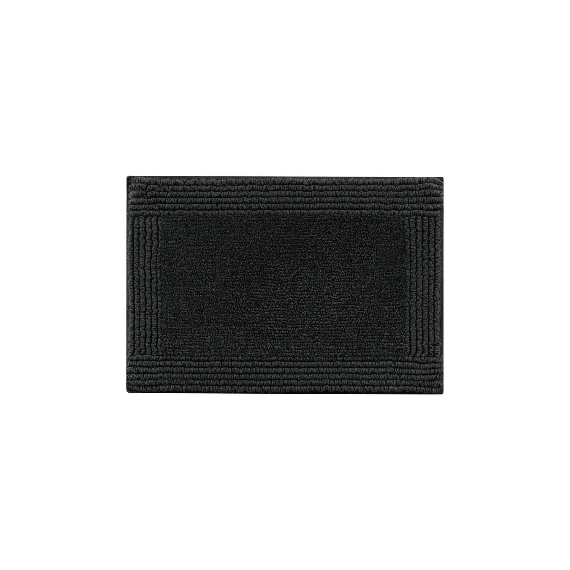 1 PCS 20x30" 100% Cotton Tufted 3000 GSM Reversible Bath Rug Black