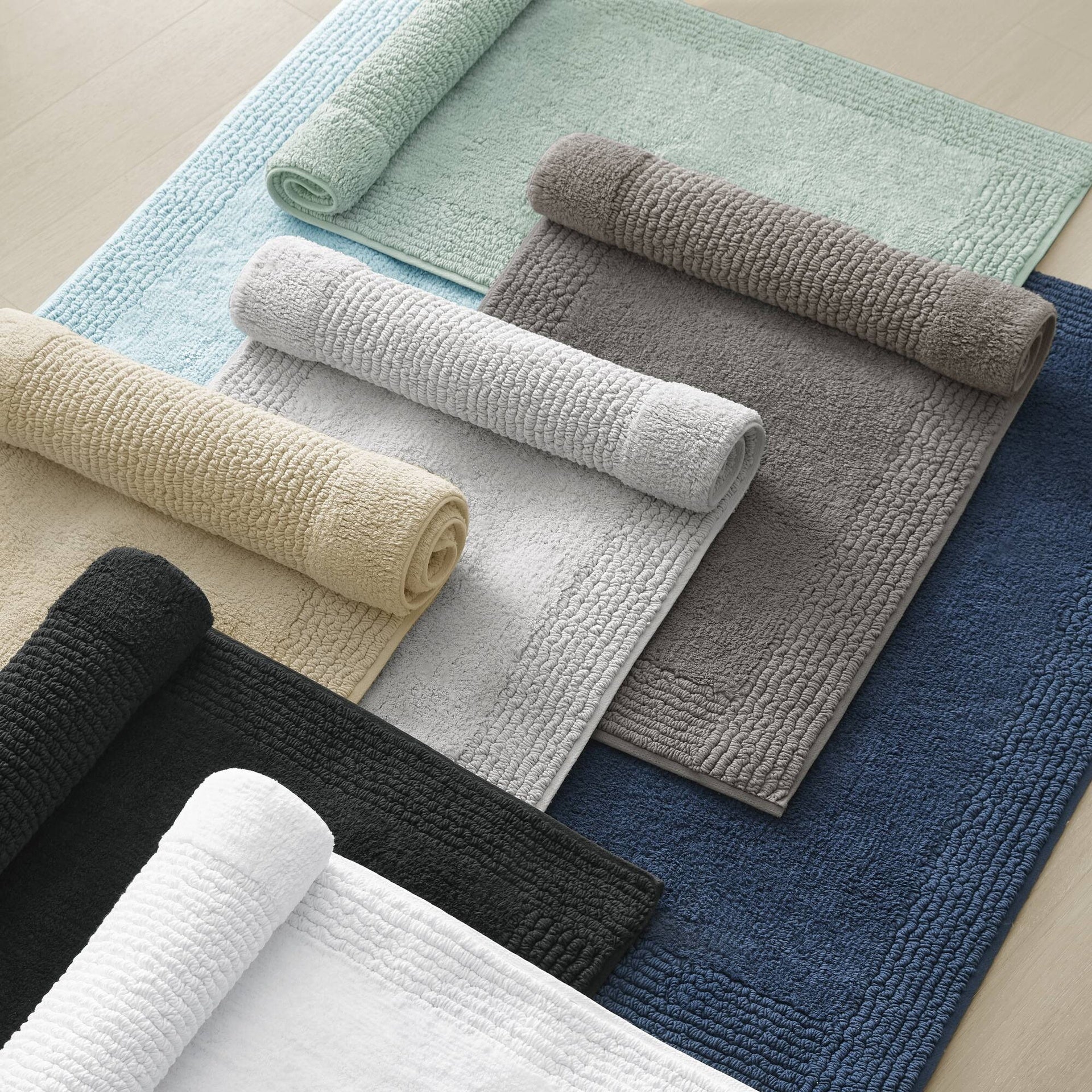 1 PCS 20x30" 100% Cotton Tufted 3000 GSM Reversible Bath Rug Grey