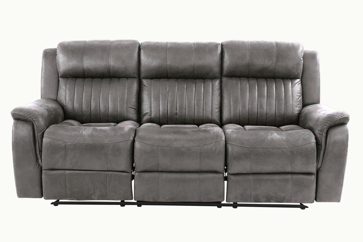 Contemporary Style Manual Motion  3pc Living Room Set Comfortable Recliners Leatherette Upholstered Slate Blue Finish Primary Living Room Furniture