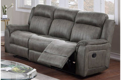 Contemporary Style Manual Motion  3pc Living Room Set Comfortable Recliners Leatherette Upholstered Slate Blue Finish Primary Living Room Furniture