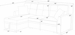 Modular Sleeper Sectional Sofa with Storage