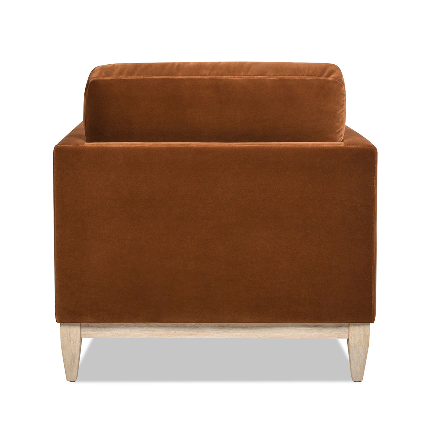 Knox 36" Modern Farmhouse Arm Chair, Burnt Orange   Performance Velvet