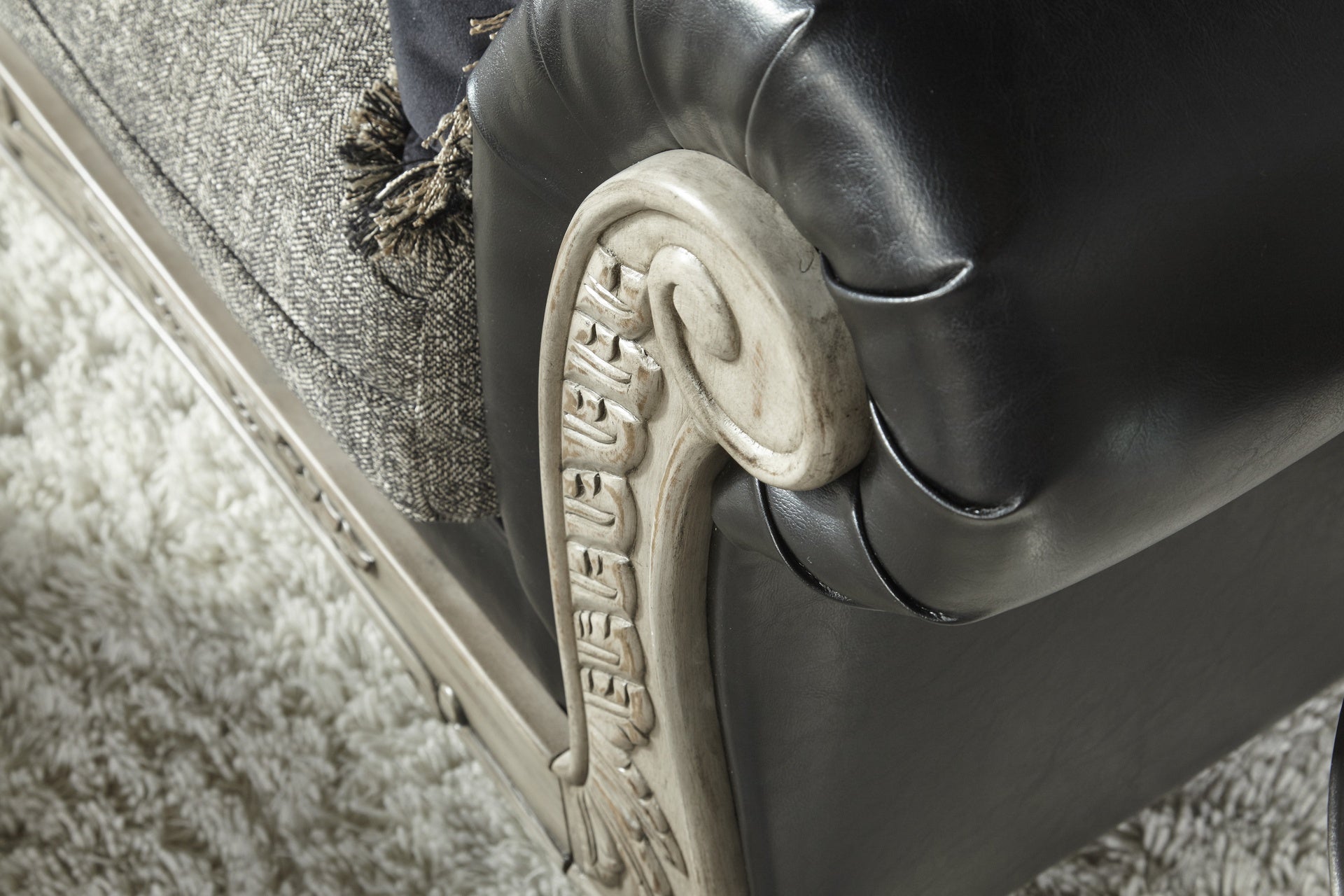 San Marino 2-Tone Fabric Wooden Frame Sofa