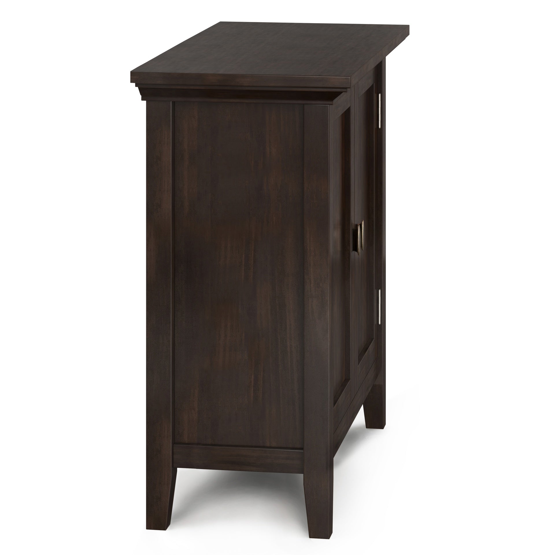 Redmond 32 inch Wide Solid Wood Low Storage Cabinet in Brunette Brown