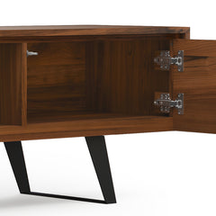 Lowry 72 inch Wide Solid Wood TV Stand in Walnut For TVs up to 80 inches