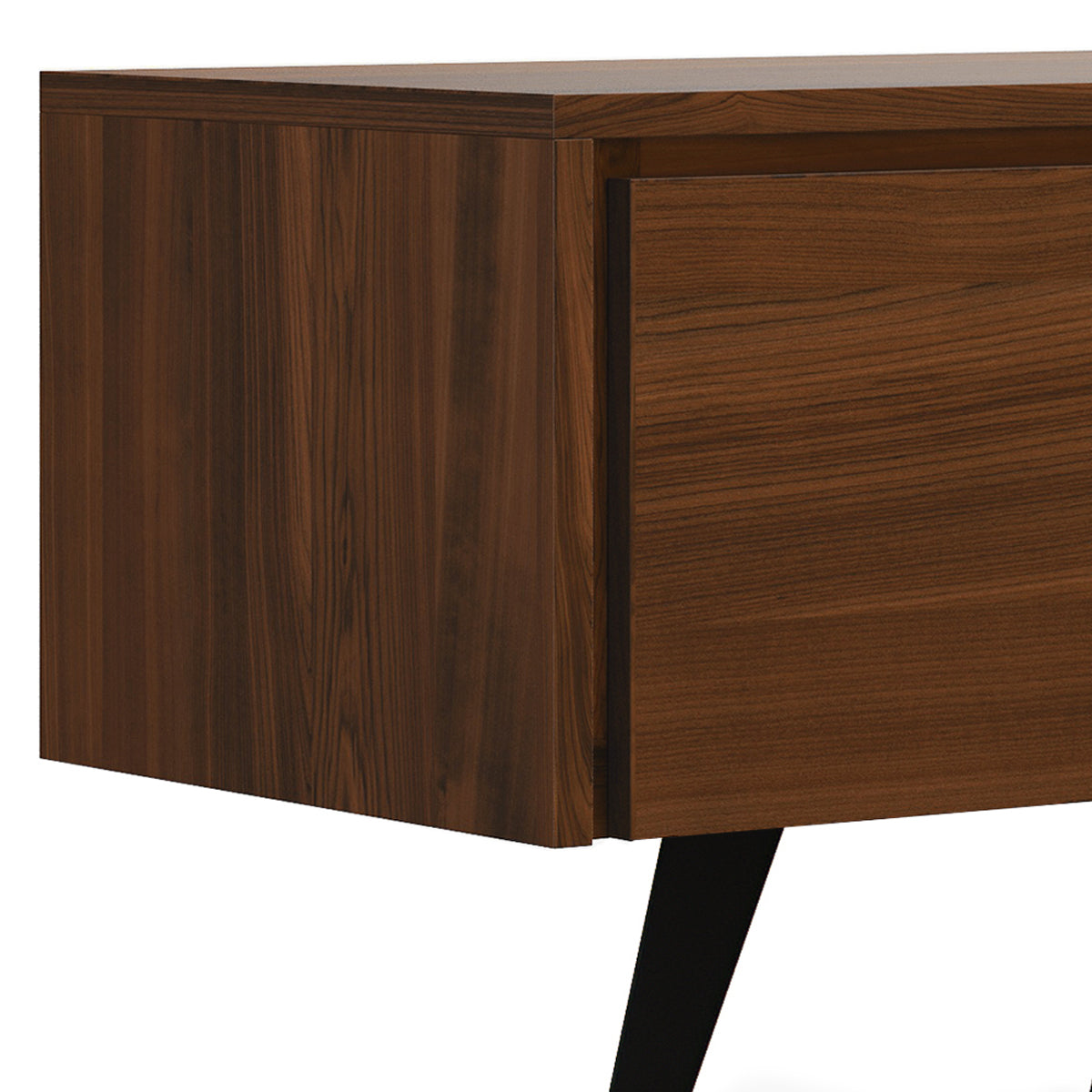 Lowry 72 inch Wide Solid Wood TV Stand in Walnut For TVs up to 80 inches