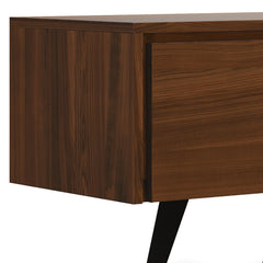 Lowry 72 inch Wide Solid Wood TV Stand in Walnut For TVs up to 80 inches