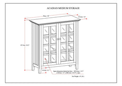 Acadian 39 inch Wide Solid Wood Transitional Storage Cabinet in Light Golden Brown