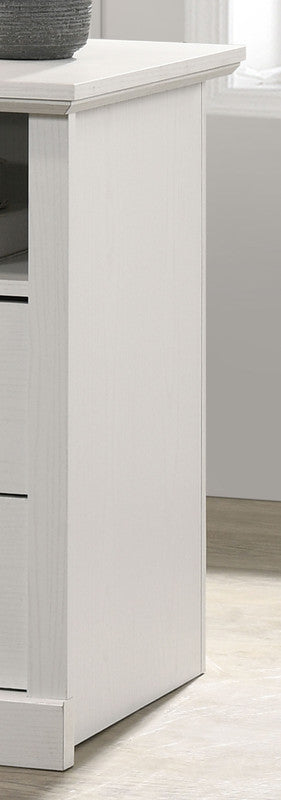 Elettra 22"W White 2-Drawer Nightstand Bedside Table with USB charging  Ports