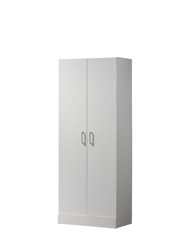 Alessia White 24"W Simplistic Modern Double Door Storage Cabinet