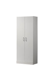 Alessia White 24"W Simplistic Modern Double Door Storage Cabinet