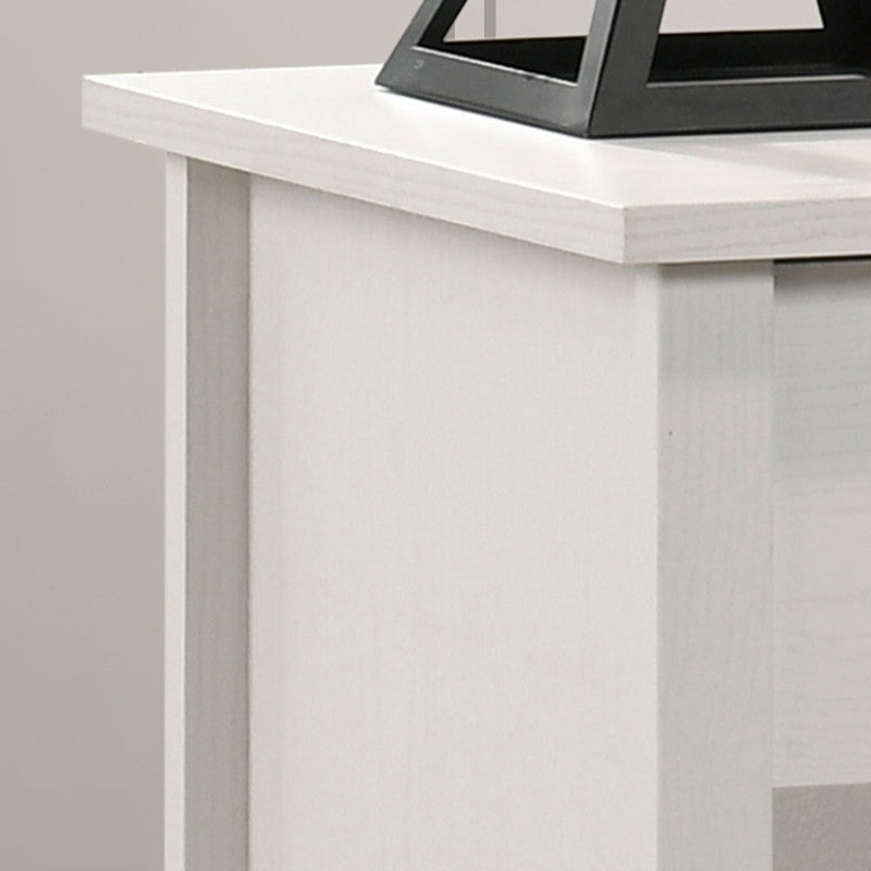 Seraphiel 20"W White 1-Drawer Nightstand Bedside Table