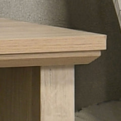 Elettra 22"W Light Oak Finish 2-Drawer Nightstand Bedside Table with USB Charging  Ports