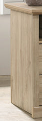 Elettra 22"W Light Oak Finish 2-Drawer Nightstand Bedside Table with USB Charging  Ports