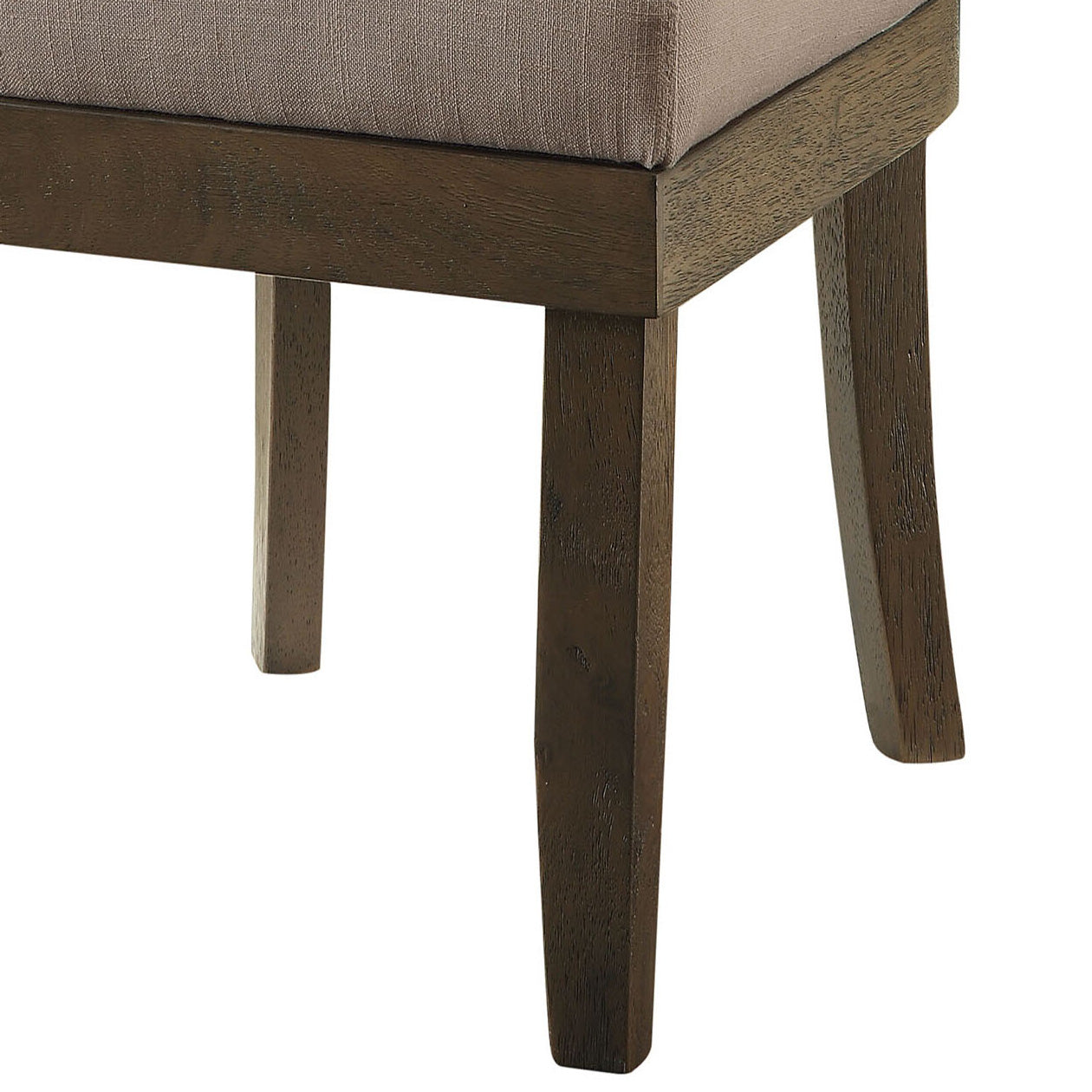 Beige and Salvage Brown Wingback Side Chairs (Set of 2)