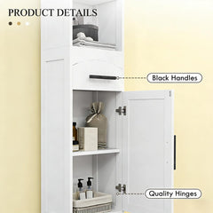 Narrow Cabinet with Drawer,Tall Slim Bathroom Storage Cabinet
