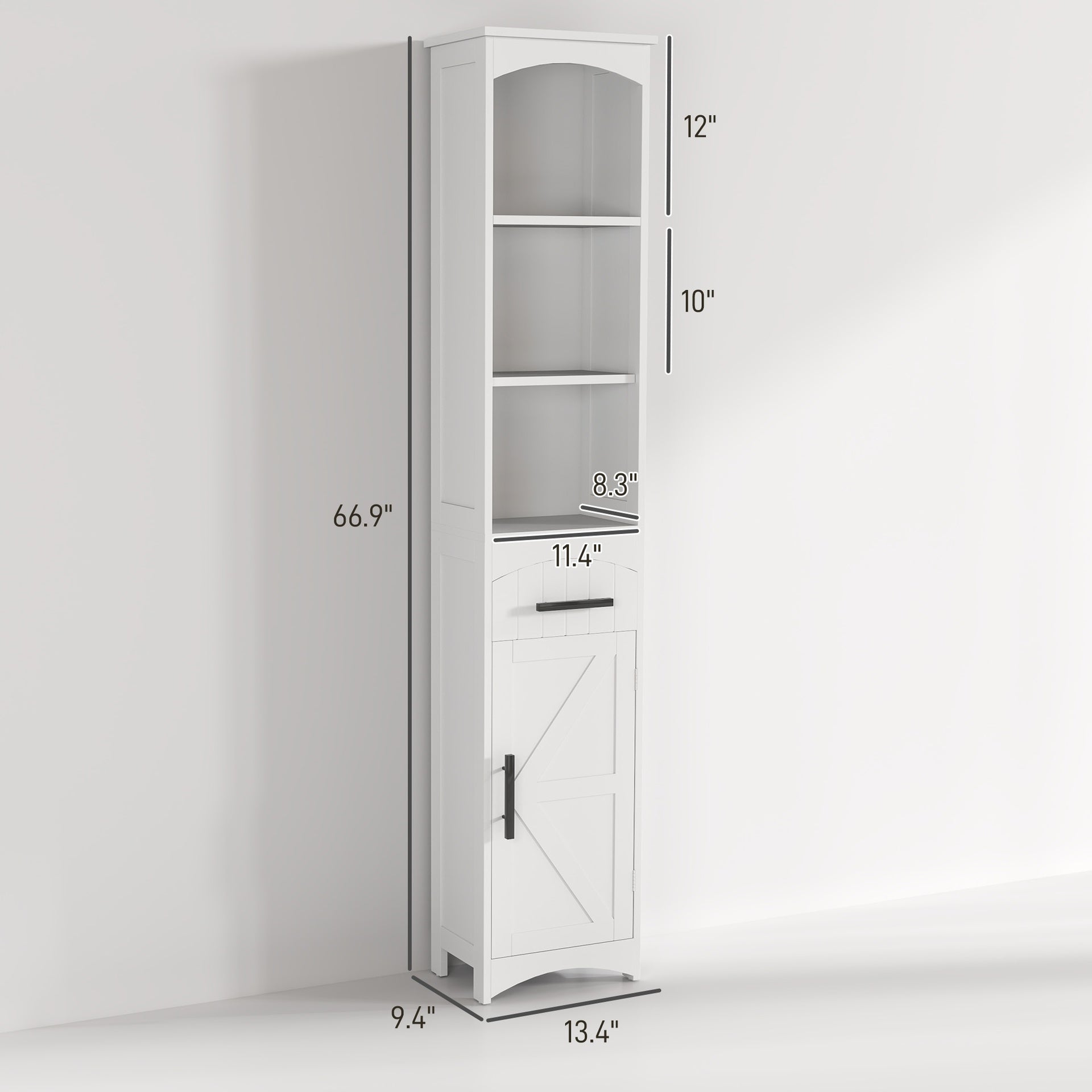 Narrow Cabinet with Drawer,Tall Slim Bathroom Storage Cabinet