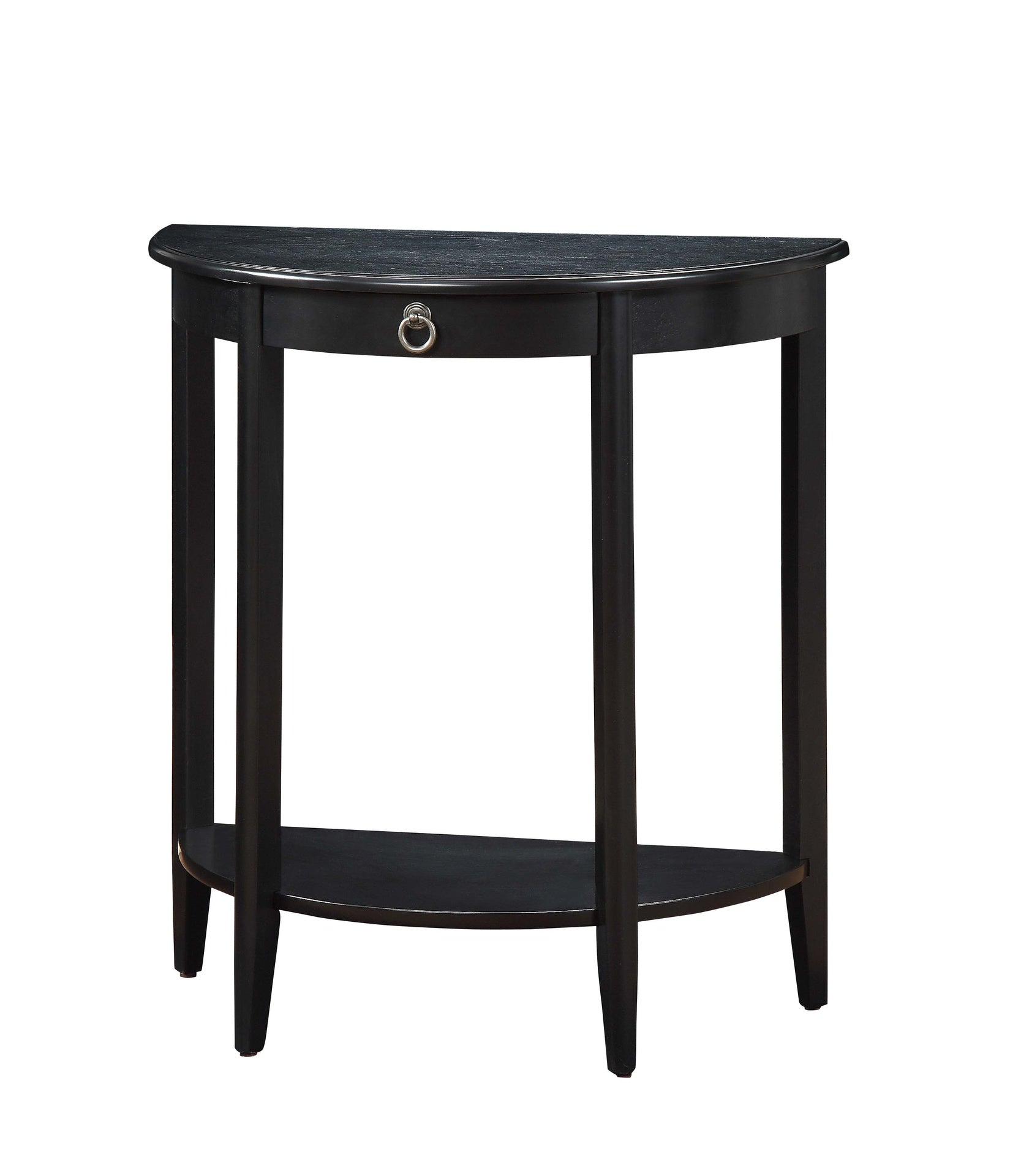 Justino II Black Finish Console Table
