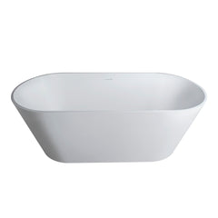 67 inch freestanding solid surface soaking bathtub for bathroom