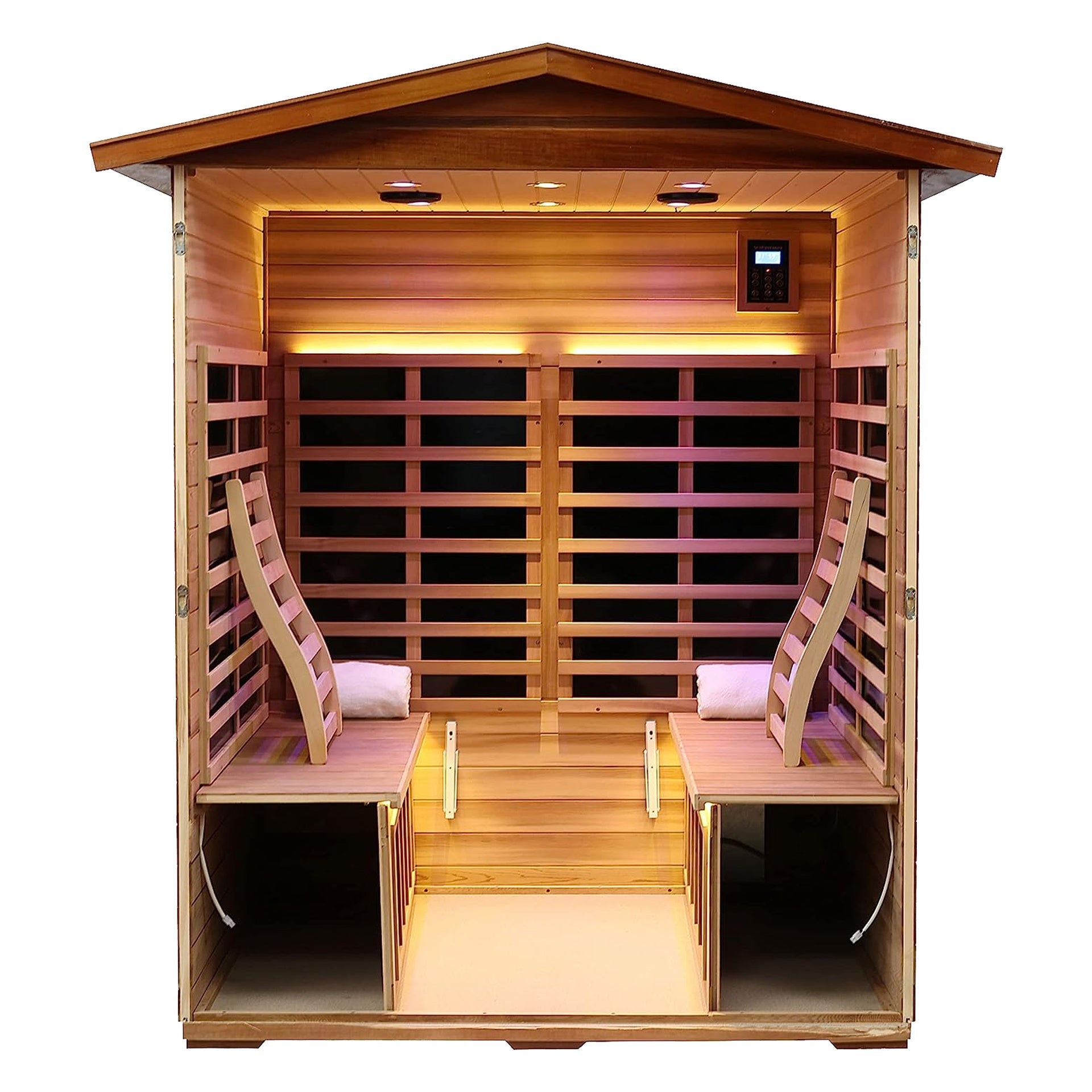 Four-person far-infrared outdoor sauna