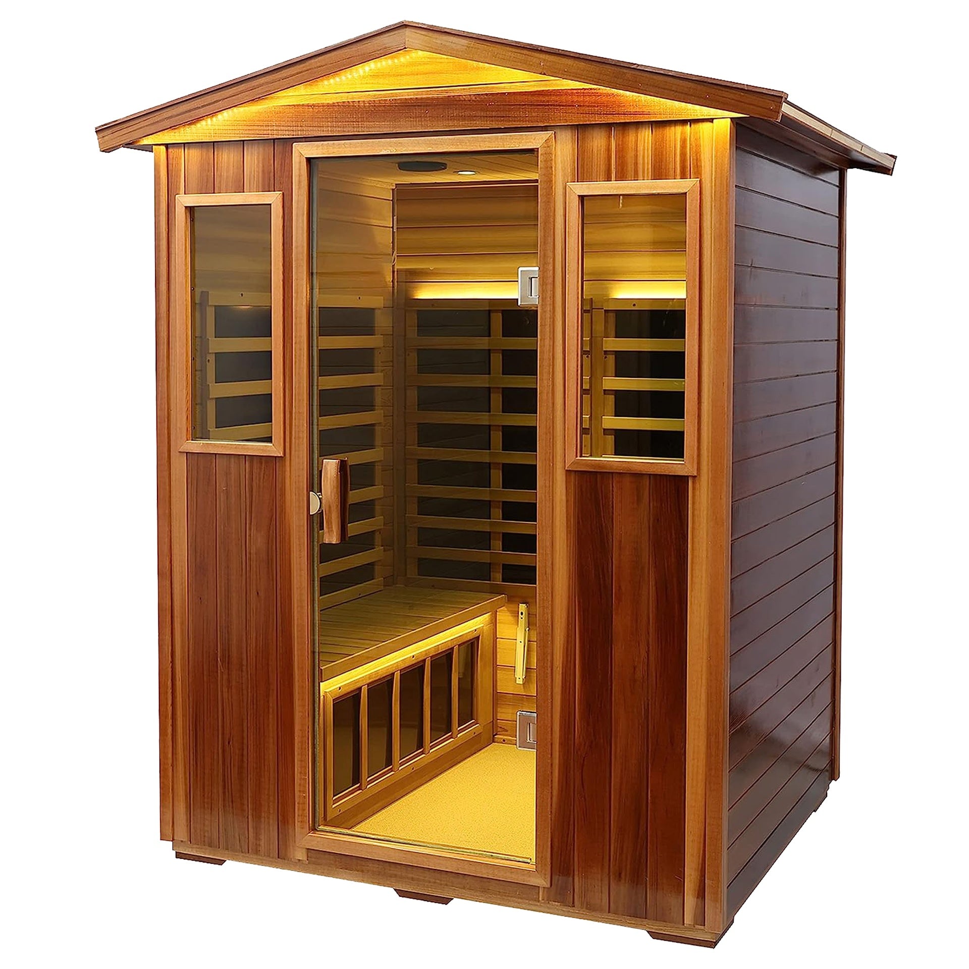 Four-person far-infrared outdoor sauna