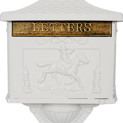 Cast Aluminum Mail Box,Postal Box , Mailbox Color White