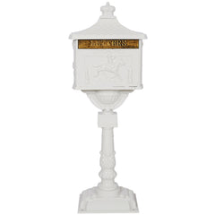 Cast Aluminum Mail Box,Postal Box , Mailbox Color White