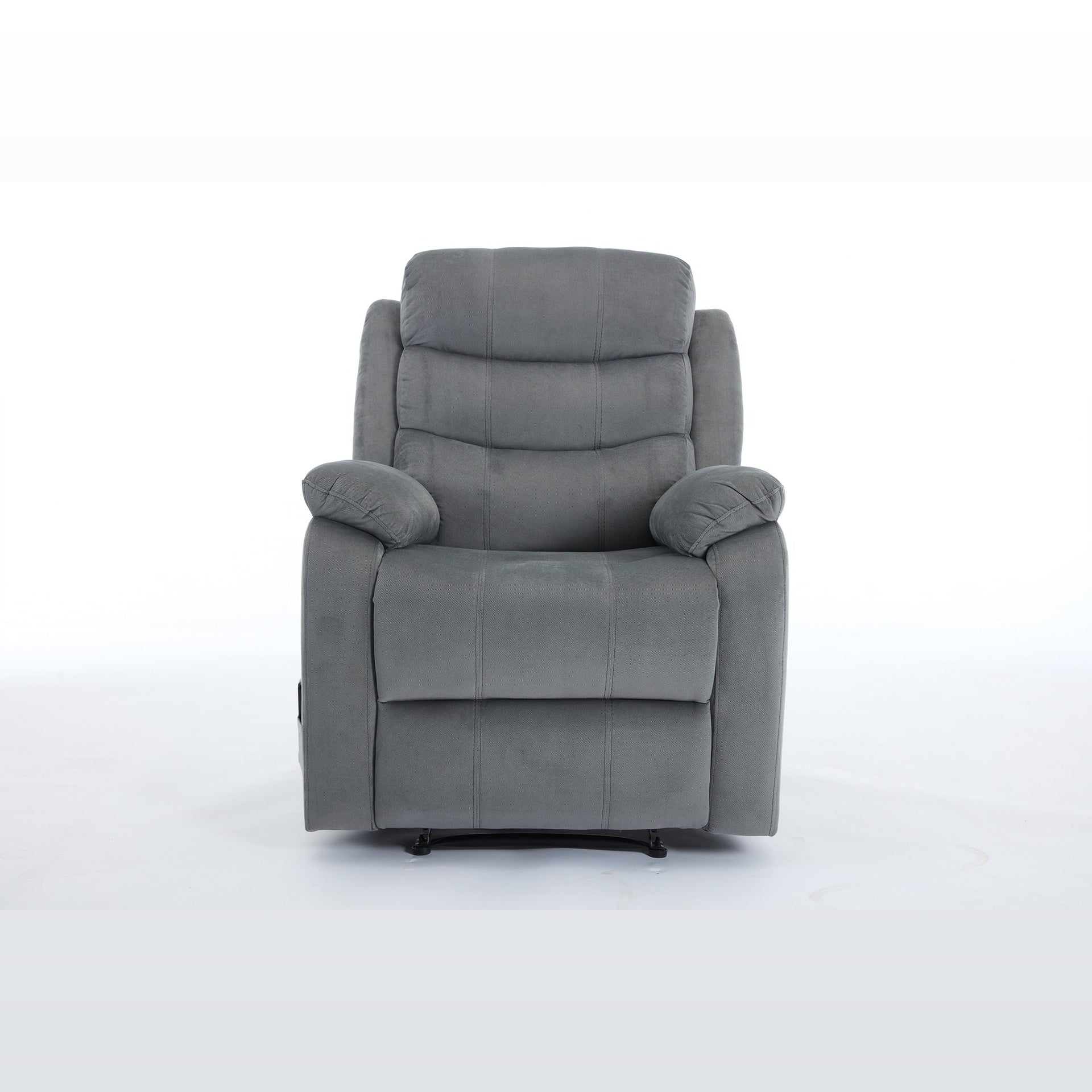 Steph Plush Contemporary Fabric Upholstered Manual Recliner Chair with Lower Lumbar Massage