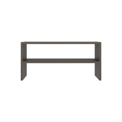 Norris shoe rack in melamine with 2 shelves,Gray Walnut