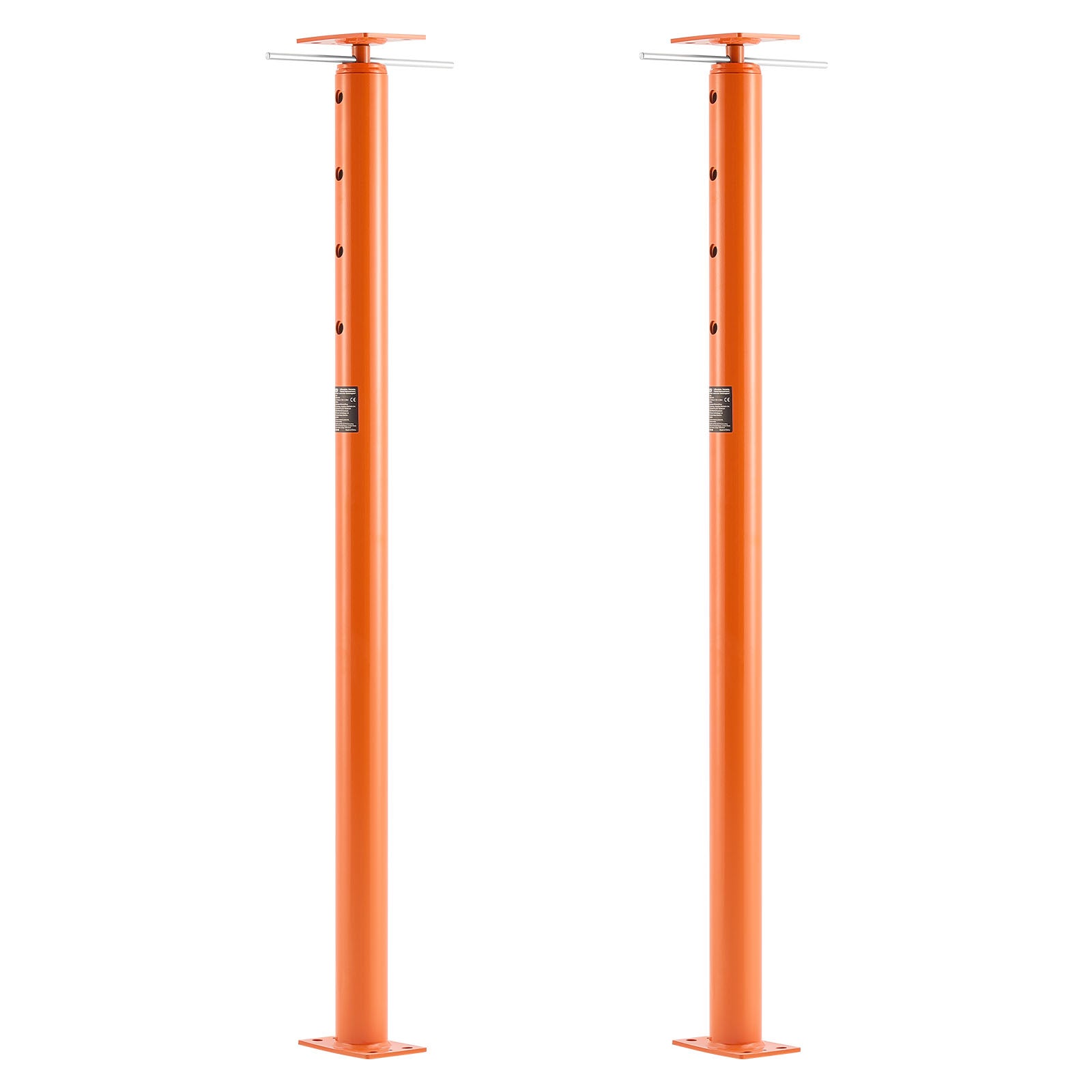 House Floor Jacks, 2 Pack 53-93 Inch Height Range, 18000 lbs Max Load Capacity, Adjustable Support Beam Basement Jack Post Pole for Leveling, Lift Steel Telescoping Post for Temporary Support