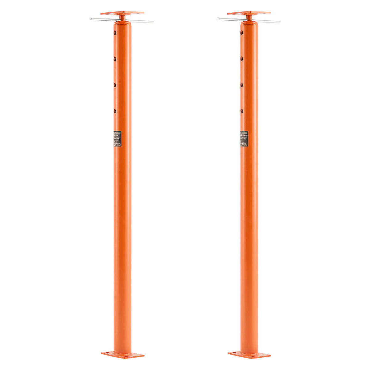 House Floor Jacks, 2 Pack 53-93 Inch Height Range, 18000 lbs Max Load Capacity, Adjustable Support Beam Basement Jack Post Pole for Leveling, Lift Steel Telescoping Post for Temporary Support