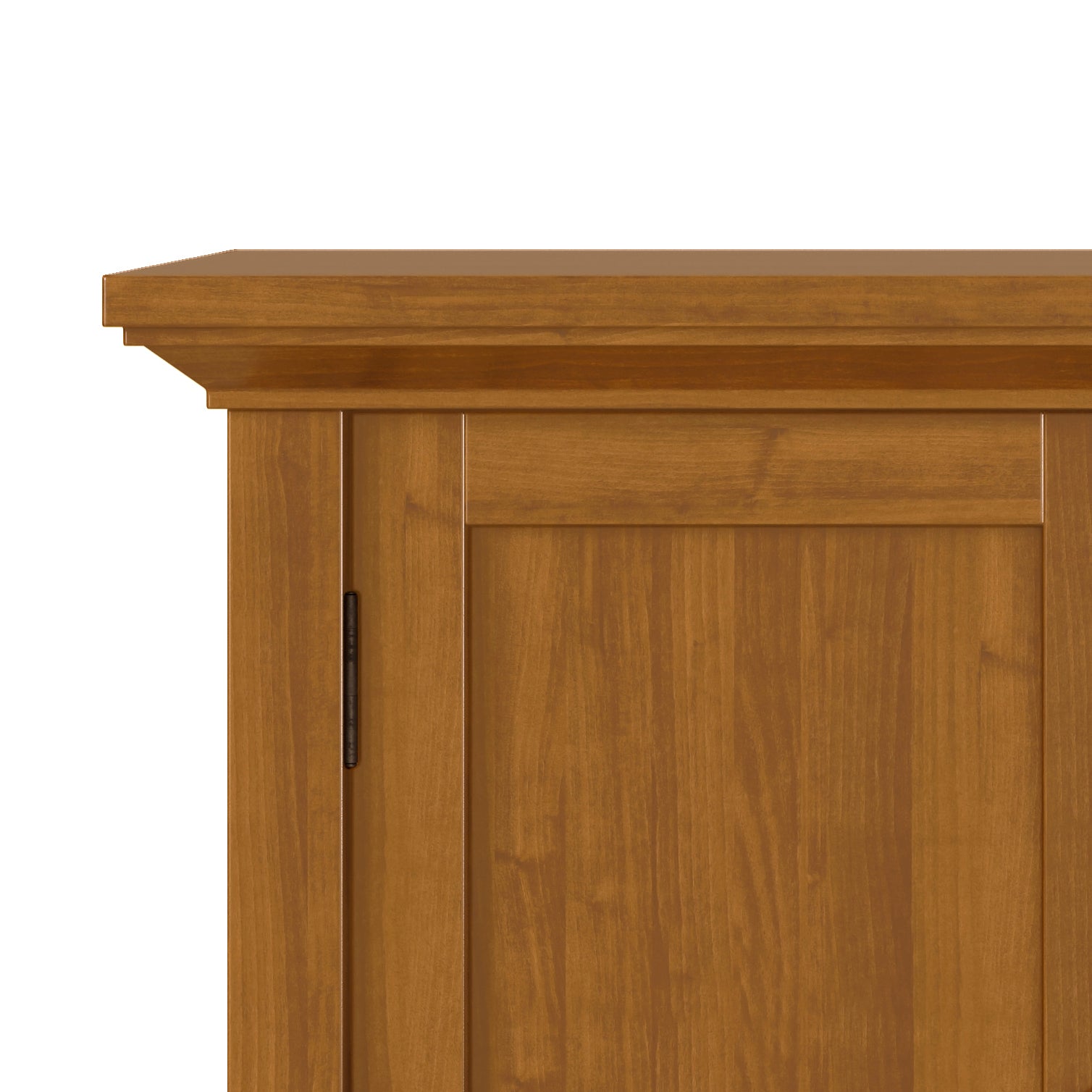 Redmond 32 inch Wide Solid Wood Low Storage Cabinet in Light Golden Brown
