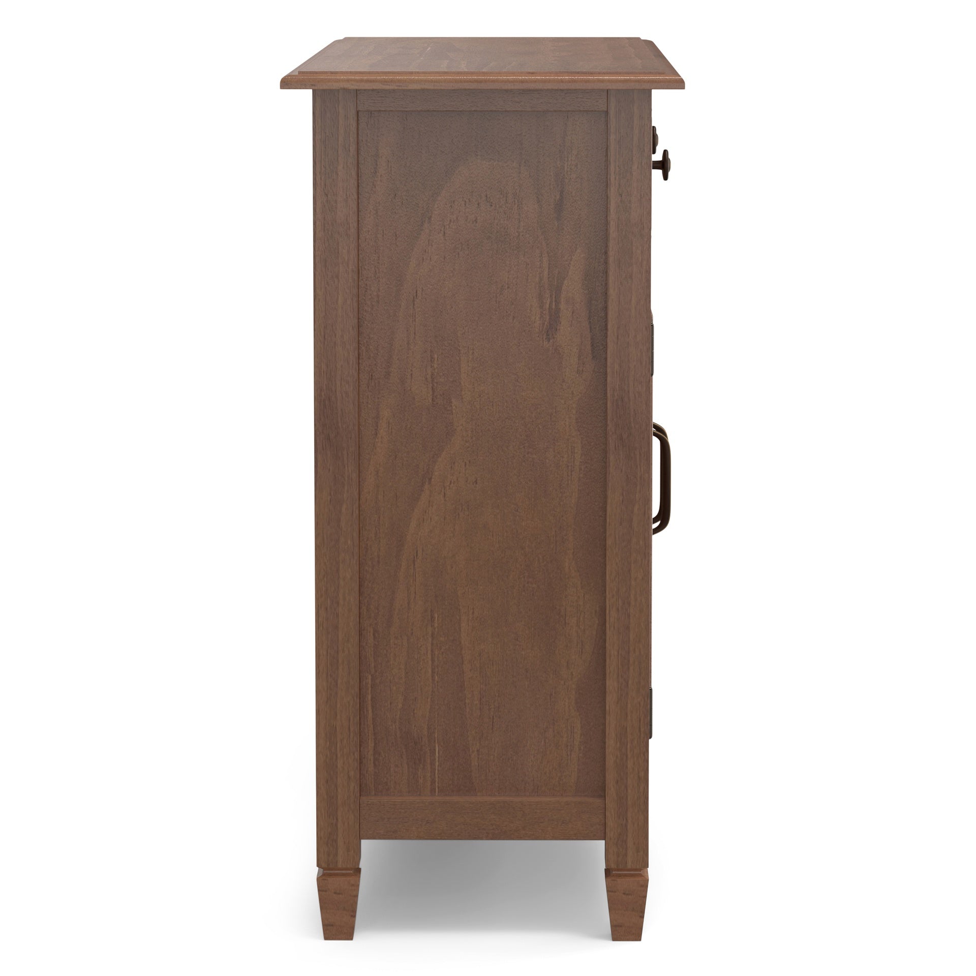 Connaught Solid Wood Entryway Storage Cabinet in Medium Saddle Brown