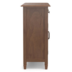 Connaught Solid Wood Entryway Storage Cabinet in Medium Saddle Brown