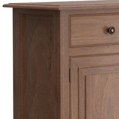 Connaught Solid Wood Entryway Storage Cabinet in Medium Saddle Brown