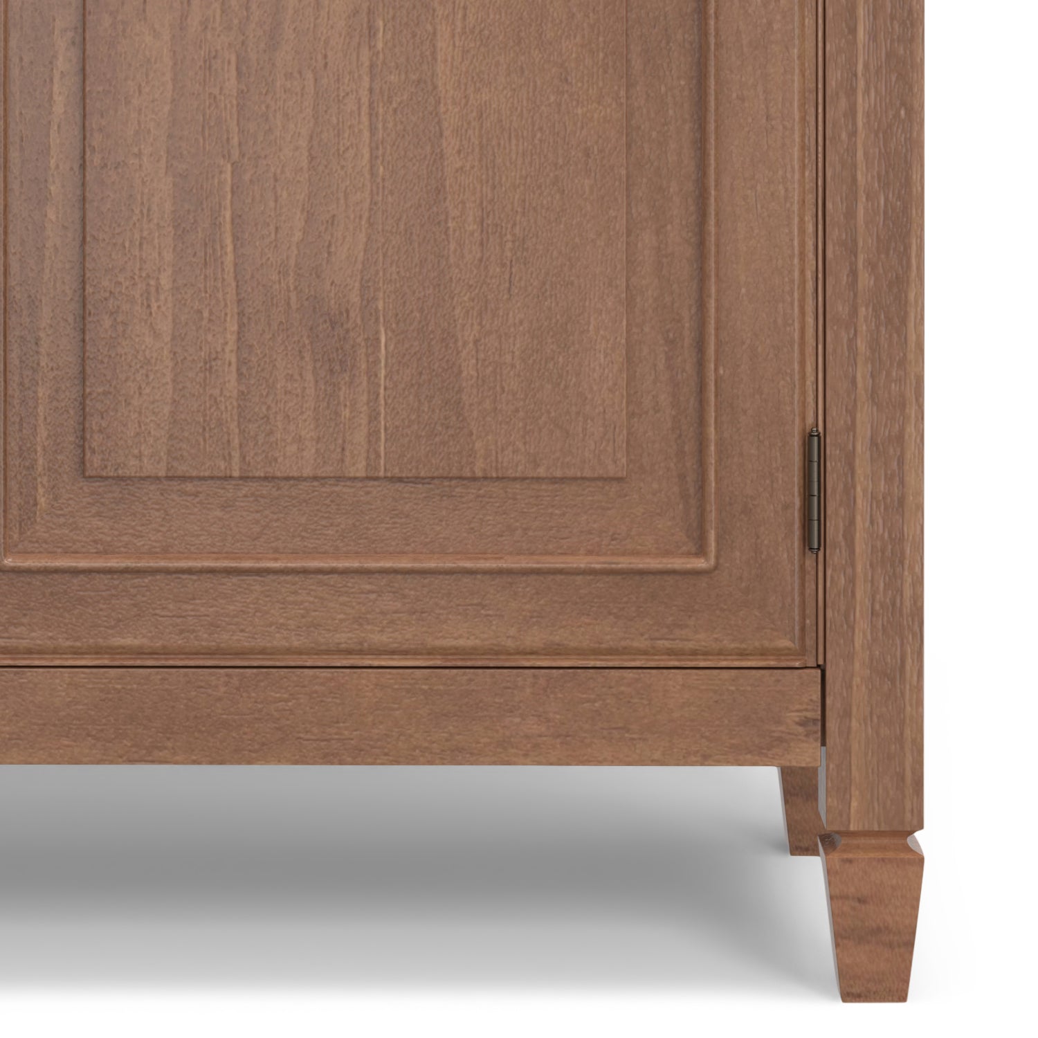 Connaught Solid Wood Entryway Storage Cabinet in Medium Saddle Brown